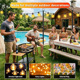 LETIANPAI 8 Pack String Light Poles,10 FT Metal Poles with Fork for Outdoor String Lights,Outdoor Light Poles with Fork,Poles/Post/Stand for Outside