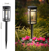 EXCMARK 2 Pack Solar Lights Outdoor Waterproof for Garden Pathway Walkway Driveway Yard Lawn Decorative Landscape Lighting. (Warm White Light,2)
