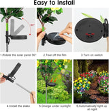 Ouddy Decor 4 Pack Solar Garden Lights, Solar Azalea Flowers with 56 Colorful LED Upgrade Waterproof Pathway Lights for Yard Decor Fence Patio Lawn Decor Mothers Day Gardening Gifts