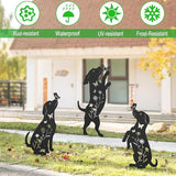 Metal Dog Statues for Garden,3 Pack Silhouette Beagle Garden Decor for Outside,Outdoor Dog Decor