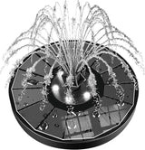 SZMP Solar Water Fountain Upgraded 100% Glass Panel, 3.5W Solar Powered Fountains Built-in 2000 Battery with 7 Nozzle & 4 Fixer, Solar Fountain Pump for Bird Baths, Pond, Outdoor