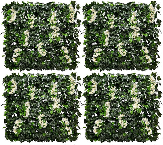 Artificial Expandable Ivy Privacy Fence Screen,Adjustable Size,Dense Leaf Panel,Perfect for Balcony,Garden,Fence Cover and Green Wall Decoration