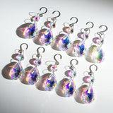 H&D HYALINE & DORA 3Inch Crystal Suncatcher Bauhinia Prisms Pendants 10Pcs Chandelier Crystals Replacement Hanging Sun Catcher Beads for DIY Arts Crafts Decor (AB)