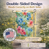 Caroline's Treasures Alaska Forget-me-nots in Watercolor Garden Flag Mailbox Flag Decorative Yard Flag Banner Outside Patio Artwork Yard Flower Beds, Garden Size, Multicolor