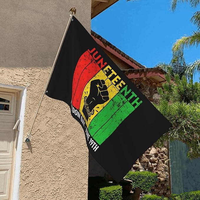 Juneteenth Flag 3x5 Ft - Freedom Day June 19th Banner - Black History Month Decor - Durable Indoor Outdoor Flag with Brass Grommets