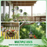 EBOOT 2 Pcs Hanging Chain for Bird Feeders, Planters, Lanterns and Ornaments(23.6 Inch,Silver)
