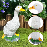 Teaeeno Farm Duck Statues Real Duck Fence Decoration Funny Resin Duck Decor Outdoor Real Animal Statue Duck Sculpture Perfect for Home Garden Stairs Farm Patio Backyard