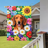 BlissYard Hello Spring Garden Flag 12x18 Inch Double Sided Cute Golden Retriever Seasonal Welcome Small Flags For Outside Outdoor Decor Yard Farmhouse Holiday Spring Summer Decorations Yard Flags