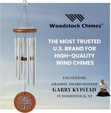 Woodstock Chimes Signature Collection, Woodstock Habitats Chime, 17'', Silver, Teak, Tree of Life Wind Chimes for Outdoor, Patio, Home or Garden Decor (HCTT)