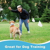 M METERXITY 20-Pack Blank Marking Flags, 15x5.1x4 Inch Waterproof Yard Flags Marking for Lawn/Garden/Irrigation/Landscape/Sprinkler/Survey/Dog Training/DIY [White]