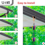 U-nitt Gutter Clip for Rain Chain Installation DIY | Gutter Adapter for Roof Downspout Chain | Water Collection | Copper Plated 2 PK, Heavy Metal, 6 X 5 inches, Adjustable, Fits 2 in Gutter Hole