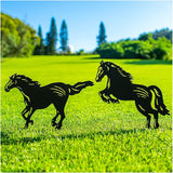 Horse Metal Garden Stakes Decorative Horse Gifts for Women/Men Horse Lovers Gifts,Black Horse Silhouette Statues for Yard Art,Outdoor Decor,Outside,Patio,Lawn Ornaments,Garden Decorations