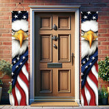 Patriotic Eagle Porch Banners 71x12 Inch American Flag Independence Day Outdoor Decorations Bald Eagle Hanging Porch Signs 4th of July Memorial Day Veterans Day Home Decor