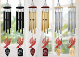 Personalized Crystal Memorial Wind Chimes Loss of Mom Dad Nana Papa Sympathy Ornament Cardinal Bird Keepsake Weatherproof Remembrance Gift in Memory Loved Ones for Window Outdoor Garden Decor