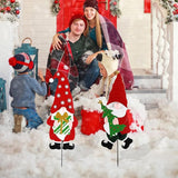 2 Pack Gnomes Decorative Garden Stakes for Christmas Decor,Outdoor Christmas Decorations for Home Yard Signs for Outdoor Decorations, Holiday New Year Spring Home Tomte Decor for Lawn Pathway Patio
