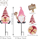 TERESA'S COLLECTIONS Valentines Decorations Outdoor for Home, 2Pcs Metal Gnomes Decor Garden Stakes, Valentine Yard Stakes Gifts for Her Him, Welcome Yard Signs for Outside Lawn Porch Patio, 23"
