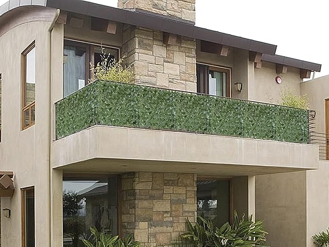 Bybeton Artificial Ivy Privacy Fence Screen - 60" X 120" UV-Anti Fake Leaves Vines - Patio Balcony Privacy, Garden, Backyard Greenery Wall Decor