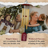 Crystal Mom Memorial Wind Chimes Christmas Sympathy Chimes Keepsake Those We Love Garden Hanging Remembrance Grief Gift Mummy Mama Step Mother in Law Ideas Gift Condolence Outdoor Decor HW12-RW-M