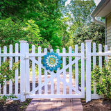 Metal Flowers Wall Decor Indoor Outdoor Metal Wall Art for Home Farmhouse Living Room Bedroom Bathroom Garden Decorations - Blue