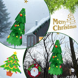 2 Pcs Christmas Tree 3D Windsock Applique Christmas Tree Windsock 36 Inch Indoor Outdoor Hanging Winter Polyester Wind Sock Xmas Party Gift Decorations for Garden Porch Yard Patio Lawn