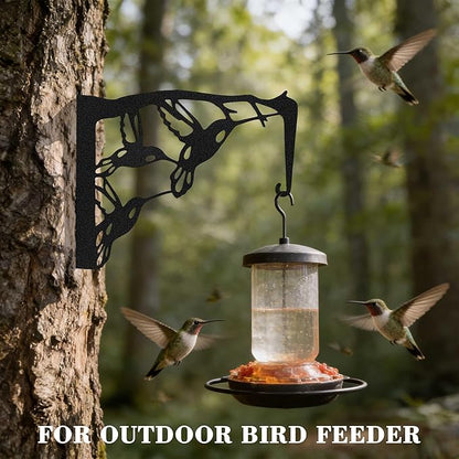 Hummingbird Plant Hanger Wall Hook, Metal Bird Feeder Hanger for Outdoors/Indoor, Plant Wall Hanger Bracket Holder, Window Plant & Wind Chime Hanger, Staghorn Fern, Patio Garden Home Decor