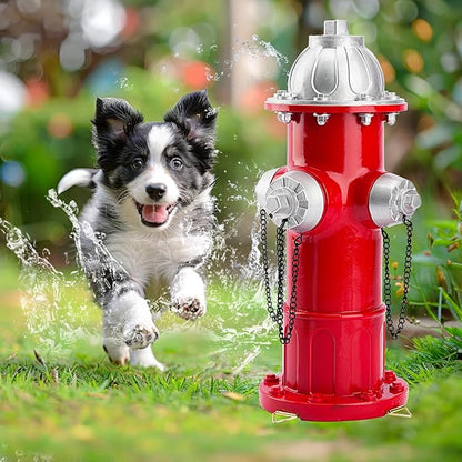 Realistic Resin Fire Hydrant Statue for Potty Training Dogs - Dog Fire Hydrant Pee Post, Weather-Resistant Garden Decor,Outdoor Garden & Lawn Ornament (Suitable for Small Dogs;13.1In;Silver)