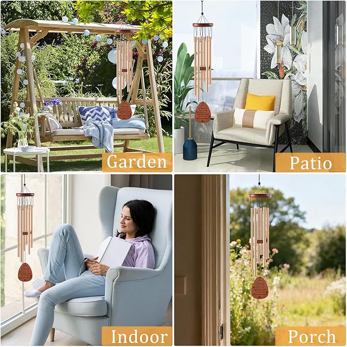 Besties Wind Chimes Gifts - Best Friend BFF Christmas Birthday Gift f, Wind Chime for Outside Garden Yard Decor Women Friend Sister Female Long Distance Friendship Presents