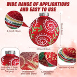 Rtteri 30 Pcs Large Christmas Ball Shape Ornaments for Outdoor 4.9 Inch Double Sided Plastic Christmas Hanging Ornaments Balls for Xmas Tree Indoor Outdoor Porch Yard Supplies
