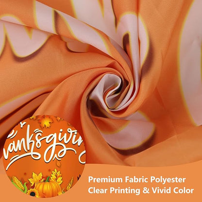 Thanksgiving Flag 3x5 Ft Happy Thanksgiving Decorations Orange Turkey Pumpkins Sunflower Leaf Backdrop Hanging Outdoor Flag Party Supplies for Indoor Outdoor Garden,Lawn,Yard,Balcony Decor
