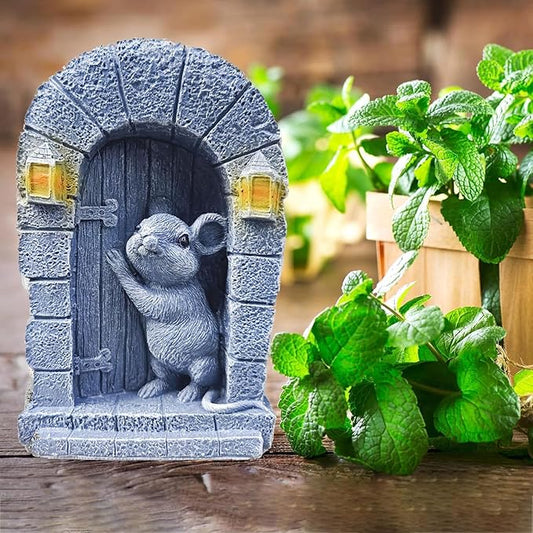 Cartoon Peeking Statue Creative Garden Accent Home Office Resin Art Sculpture Weather Garden Sculpture