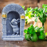 Cartoon Peeking Statue Creative Garden Accent Home Office Resin Art Sculpture Weather Garden Sculpture