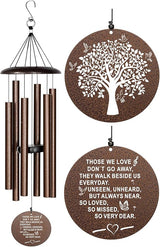 Sympathy Wind Chimes, 40" Memorial Wind Chimes for Loss of Loved One, Sympathy Memorial Bereavement Gift,in Memory of Loved One Loss of Mother Father，Home Decor Garden Patio Outdoor (Copper)