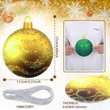 Sumind 10 Pieces Christmas Decorations Outdoor Christmas Hanging Ornaments Large Yard Lawn Signs Round Double Sided Porch Ornaments for Xmas Party Decor(Flash Style)