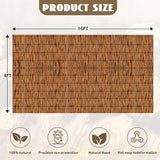 KOIUEYW Reed Fencing Rolls, Decorative Bamboo Fencing 4ft High Roll Reed Screen, Bamboo Curtains for Balcony Patio Garden Backyard Outdoor (Light Russet)