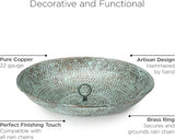 Good Directions 479V1 Rain Chain Basin Large 16-1/2 Inch Diameter, 4 Inches High, 100% Blue Verde Pure Copper