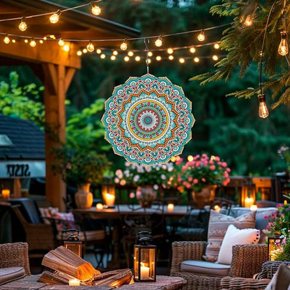 Mandala Gifts for Mom, Moms Wind Spinners, Mother's Day Best Gift for Mom, Mother Birthday Gift from Daughter Son, Love Reminder Gifts for Mother's Day, Garden Decor Gifts for Outside, Patio, 12in