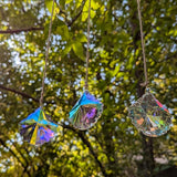 Crystal Prism Pendant DIY Suncatcher, Fan-Shaped Hanging Crystal Prism suncatchers for Window, Car, Garden & Home Décor,