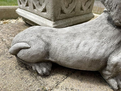 Standing Dachshund Stone Statue | Reconstituted Stone Puppy Dog Outdoor Garden Ornament Decoration