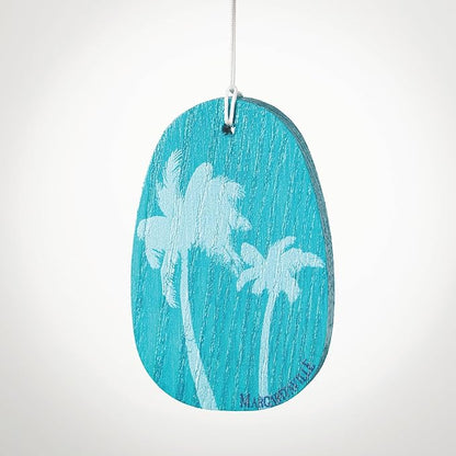 Woodstock Wind Chimes Margaritaville Palm Wind Chime Small (16") Silver and Blue Tropical Chimes for Outside Patio Porch Sunroom or Garden Décor