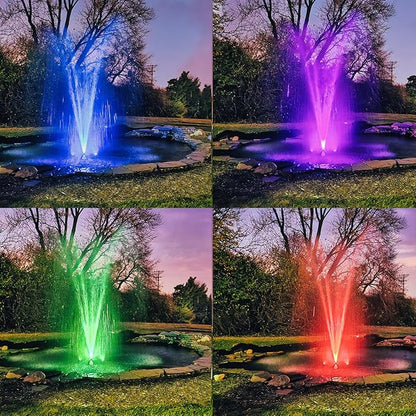 Custom Pro Color Changing Universal Upgraded Premium Light Kit for Oase & Pond Boss 1/4 HP Floating Fountain w/Remote