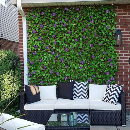 Expandable Fence Privacy Screen for Balcony Patio Outdoor,Decorative Faux Ivy Fencing Panel,Artificial Hedges (1,Ivy)…