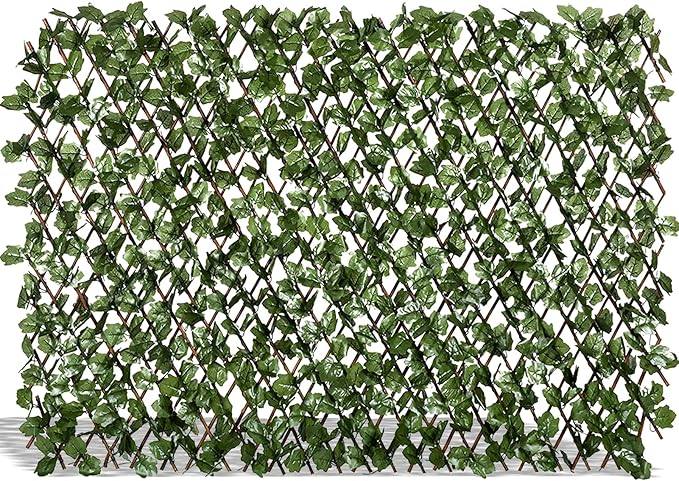 DOEWORKS Expandable Fence Privacy Screen for Balcony Patio Outdoor, 1PC Faux Ivy Fencing Panel for Backdrop Garden Backyard Home Decorations