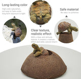 Mini Turtle Statue Miniature Tortoise Figurine Plant Pot Hanger, Realistic Resin Climbing Turtle Ornament Garden Decor for Bonsai Succulents Aquariums, Creative Gift for Plant Parents