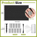 Koi Pond Netting Kit 14 x 14ft, Bird Deer Fence Netting, Durable Net Cover for Leaves, Heavy Duty Fine Mesh, Protect Fish from Birds, Cats & Predators, 15pcs Stakes & Ties Included(White)
