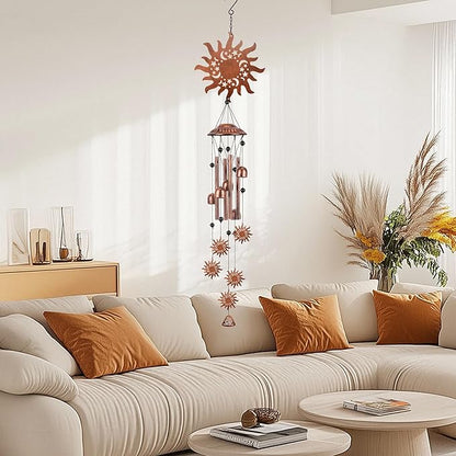 Sun Wind Chimes for Outdoor,Cat Gifts for Women/Men/Sympathy Gift/Memorial/Festival Birthday Gifts Metal windchimes Outside/Indoors,Patio,Garden,Yard Decor,Home,Porch Decoration