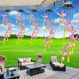 Solar Wind Chimes Outdoor Color Changing Lights, Gift for Women Mom Grandma Sister Best Gifts, Wind Chimes Unique Outdoor Garden Yard Decor (Purple Butterfly Bell)
