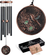 Wind Chimes for Outside, Vintage Hummingbird Deep Tone Wind Chime Outdoor Clearance, Patio Porch Balcony Decoration, Garden Hanging Decor Gifts for Women Mom Grandma (32" Hummingbird)