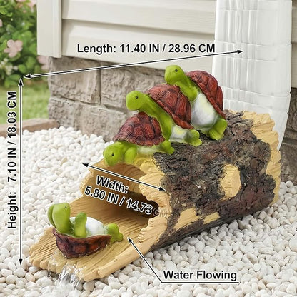 Funny Turtle Gutter Downspout Extender Statue, Outdoor Decor Sculpture Ornament, Decorative Gutter Extension, Splash Block, Downspout Diverter, Eco-Friendly Resin, Perfect for 3"x4" Downspouts