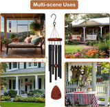 Fall Sister Birthday Wind Chimes Gifts for Sister, Thank You Gifts for Women Friends, Garden Decoration for Outside Patio Home or Garden Decor, Unique Christmas Valentine's Day Wind Chimes