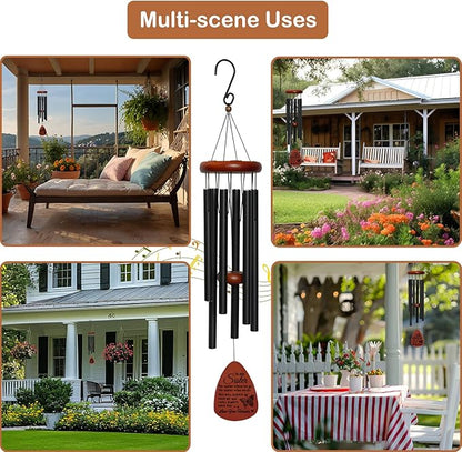 Fall Sister Birthday Wind Chimes Gifts for Sister, Thank You Gifts for Women Friends, Garden Decoration for Outside Patio Home or Garden Decor, Unique Christmas Valentine's Day Wind Chimes